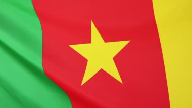 Kamerun tekstil bayrağı yavaş çekimde