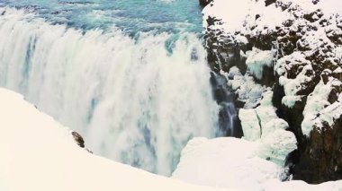 İzlanda 'daki ünlü şelale Gulfoss' a yakın.