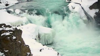 Kuzey Avrupa, İzlanda 'da ünlü şelale Dettifoss' un kapanışı