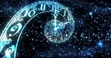 Parlayan mavi spiral bir saat sayısız parlayan parçacıklar arasında süzülerek zaman ve uzayın rüya gibi bir birleşimini yaratır. Karmaşık saat tasarımı, yıldızlı arka planla birleşince kozmik merak ve zamansız gizem hissi uyandırıyor. Üç Boyut