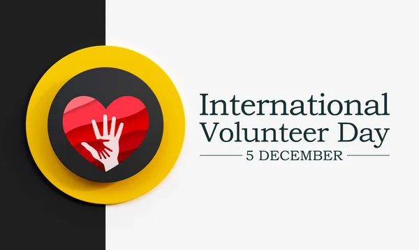 Hari Relawan Internasional Ivd Dirayakan Setiap Tahun Pada Tanggal Desember — Stok Foto