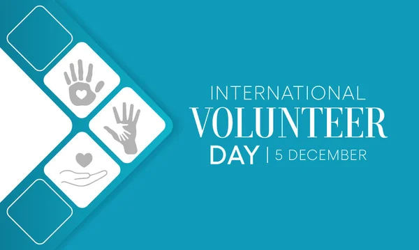 Uluslararası Gönüllüler Günü Ivd Gönüllü Olmayı Teşvik Etmek Sürdürülebilir Kalkınma — Stok Vektör