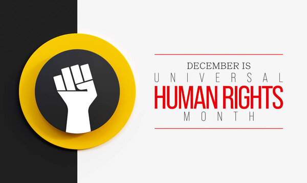 Каждый год в декабре отмечается Всемирный месяц прав человека - время, когда люди во всем мире объединяются и отстаивают права и достоинство всех людей. 3D рендеринг