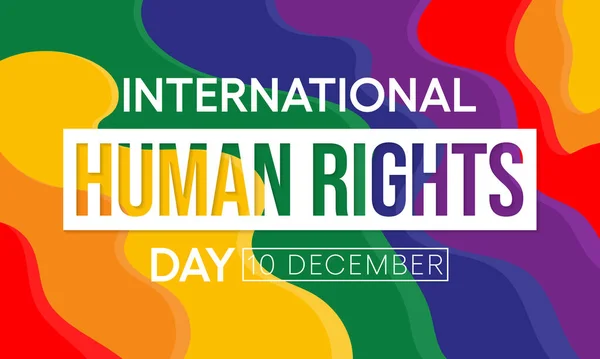 Diciembre Celebra Cada Año Mes Internacional Los Derechos Humanos Momento — Vector de stock