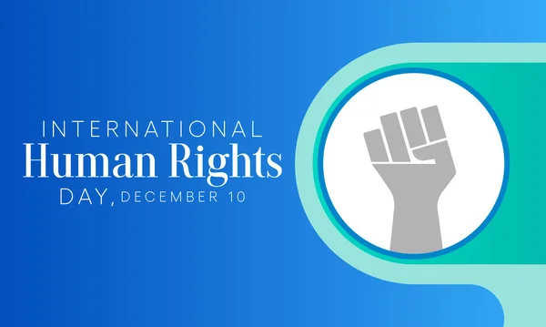 每年12月10日是国际人权月 全世界人民都要在这一天携起手来 共同捍卫所有人的权利和尊严 矢量艺术 — 图库矢量图片