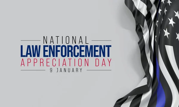 Law Enforcement Appreciation Day Lead Observed Every Year January Thank — Stock Photo, Image