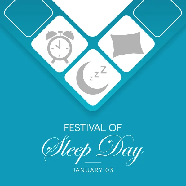 Festival Hari Tidur Dirayakan Setiap Tahun Pada Tanggal Januari Dimaksudkan - Stok Vektor