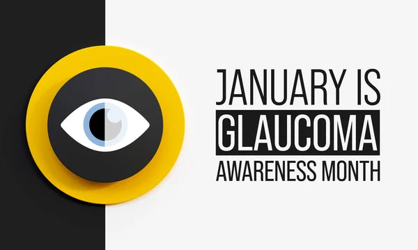 Glaukoma Farkındalık Ayı Ocak Ayında Her Yıl Gözlemlenen Optik Sinirlere — Stok fotoğraf