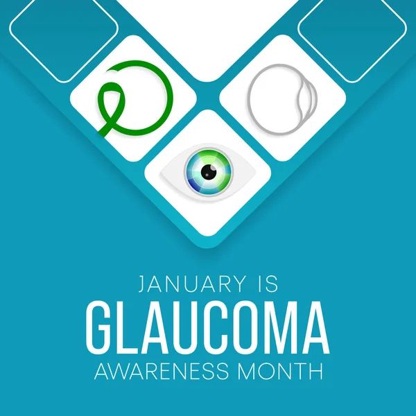 Glaukom Bewusstseinsmonat Wird Jedes Jahr Januar Beobachtet Ist Eine Gruppe — Stockvektor