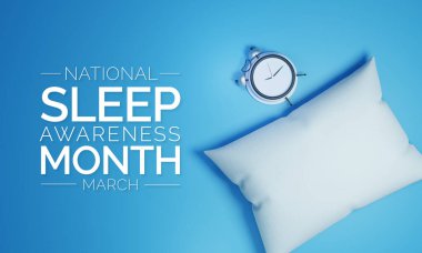 Sleep awareness month is an annual event celebrated each year in March. This is an opportunity to stop and think about your sleeping habits, consider how much they impact your well-being. 3D Rendering