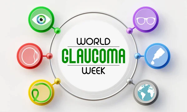 World Glaucoma Week is observed every year in March, it is a group of eye conditions that damage the optic nerve, the health of which is vital for good vision. 3D Rendering