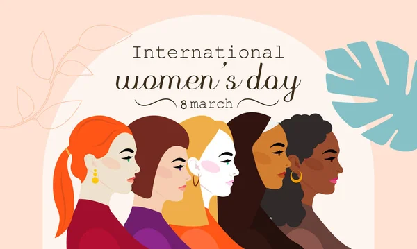 stock vector International Women's Day is celebrated  on the 8th of March annually around the world. It is a focal point in the movement for women's rights. Vector illustration design.