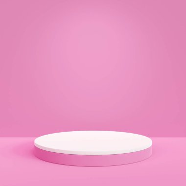 Minimal scene with geometrical shapes. Cylinder podiums background. to show cosmetic product, Showcase, shopfront, display case. 3D Rendering