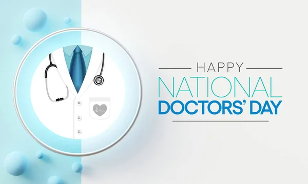 National Doctors\' Day is a day celebrated to appreciate and recognize the contributions of physicians to individual lives and communities. 3D Rendering