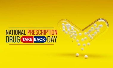 Ulusal Reçeteli uyuşturucu geri alma günü her yıl nisan ayında gözlemlenmekte olup, kullanılmayan veya tarihi geçmiş reçeteli ilaçlardan kurtulmanın güvenli, uygun ve sorumlu bir yoludur. 3B Hazırlama 