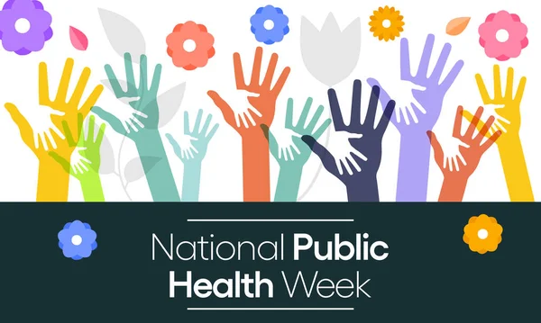 National Public Health Week Observed Every Year First Full Week — Stockový vektor