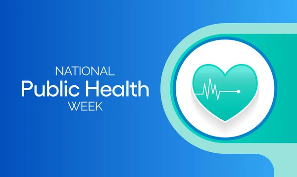 Semana Nacional Salud Pública Observada Cada Año Durante Primera Semana — Vector de stock