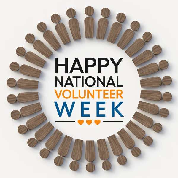 stock image National Volunteer week is observed every year in April, to honoring all of the volunteers in our communities as well as encouraging volunteerism throughout the week. 3D Rendering