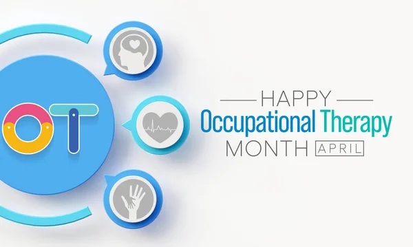 Occupational Therapy month is observed every year in April, It is the use of assessment and intervention to develop, recover, or maintain the meaningful activities. 3D Rendering