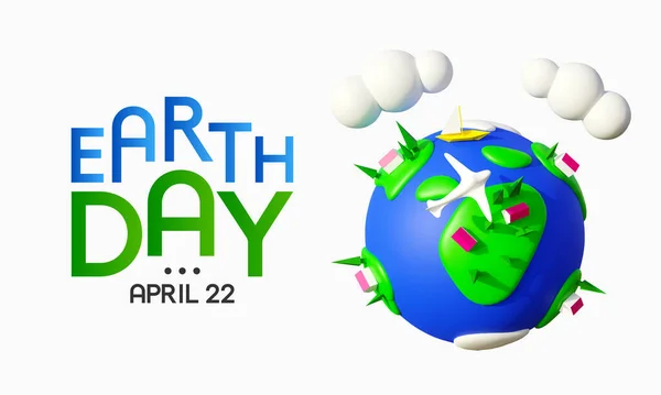 Dia Terra Observado Todos Anos Dia Abril Para Demonstrar Apoio — Fotografia de Stock