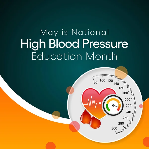 Hipertensión Arterial Hta Mes Educación Observa Cada Año Mayo También — Vector de stock