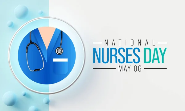 National Nurses Day Firas Usa Den Maj Varje För Att — Stockfoto
