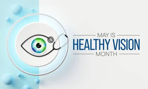 Sağlıklı Vizyon Ayı Her Yıl Mayıs Ayında Gözlemlenir Gözlerinle Ilgilenmek — Stok fotoğraf