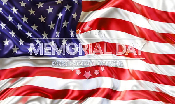 記念の日は毎年5月に行われる それは彼らの義務の履行で死亡した軍人を尊重し 弔うための米国の連邦休日です 3Dレンダリング — ストック写真