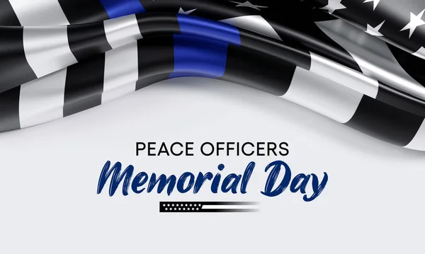 미국에서는 현충일 Peace Officers Memorial Day 기념되며 수행중에 사망하거나 장애인 — 스톡 사진
