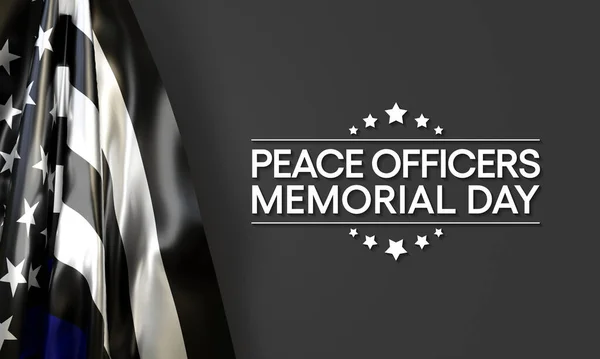 stock image Peace Officers Memorial Day is celebrated on May 15 of each year in United states that pays tribute to the local, state, and federal officers who have died or disabled, in line of duty. 3D Rendering