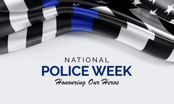 월에는 National Police Week Npw 수행중에 사망하거나 경찰관들에게 경의를 표하는 — 스톡 사진