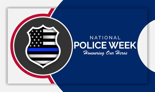 Неделя Национальной Полиции Npw Отмечается Каждый Год Мае Соединенных Штатах — стоковый вектор