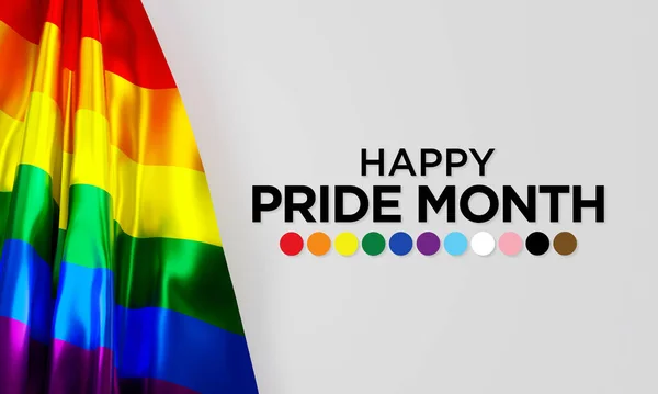 LGBTQ Pride month is observed every year in June, 3D Rendering