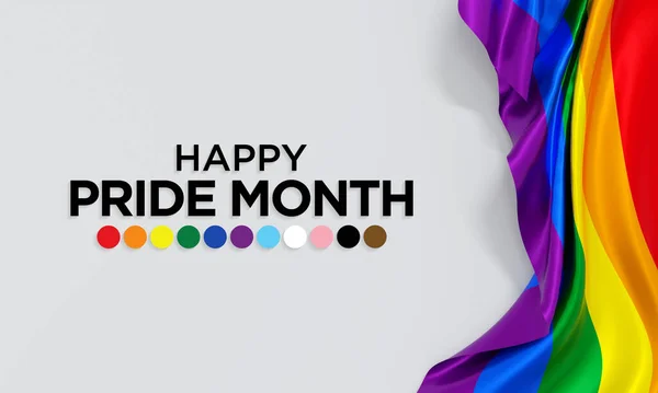 stock image LGBTQ Pride month is observed every year in June, 3D Rendering