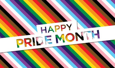 LGBTQ Onur Ayı her yıl Haziran ayında gözlemlenir, Vektör illüstrasyonu