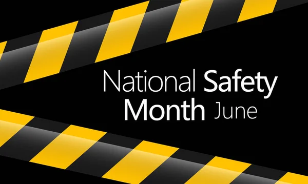Mes Seguridad Nacional Celebra Cada Año Junio Para Recordarnos Importancia — Archivo Imágenes Vectoriales