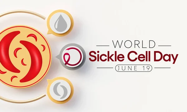 Der Welttag Der Sichelzellen Wird Jedes Jahr Juni Begangen Dabei — Stockfoto