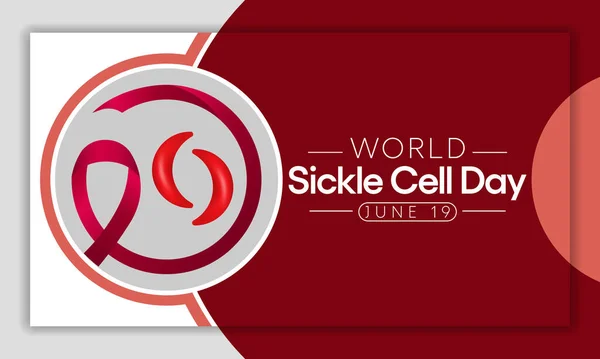 Der Welttag Der Sichelzellen Wird Jedes Jahr Juni Begangen Dabei — Stockvektor