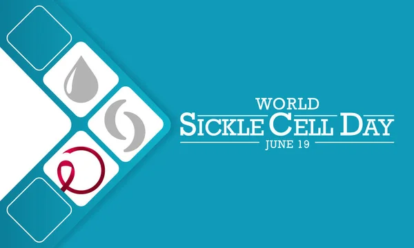Der Welttag Der Sichelzellen Wird Jedes Jahr Juni Begangen Dabei — Stockvektor