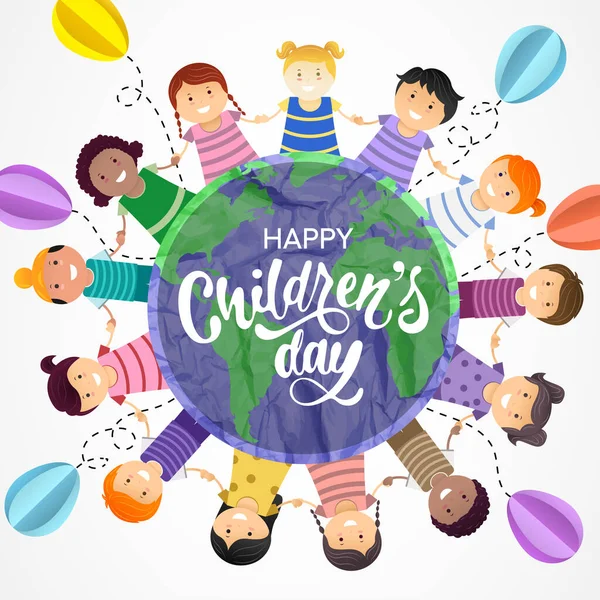 Children Day Commemorative Date Celebrated Annually Honor Children Whose Date — Stock Vector