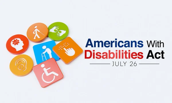 Amerykańska Ustawa Niepełnosprawności Jest Przestrzegana Roku Dniu Lipca Ada Jest — Zdjęcie stockowe