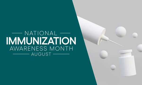 Mês Conscientização Imunização Observado Todos Anos Agosto Processo Pelo Qual — Fotografia de Stock