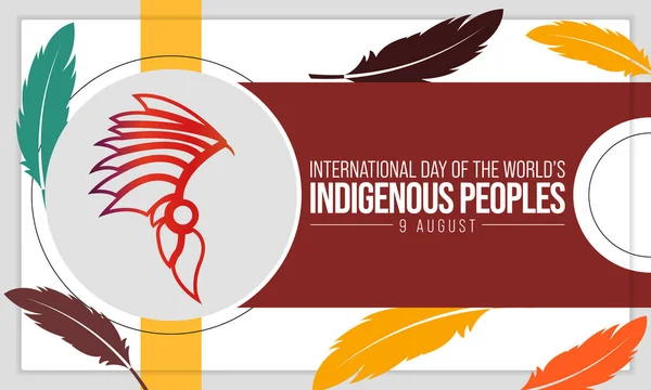 Παγκόσμια Ημέρα Των Ιθαγενών Παρατηρείται Κάθε Χρόνο Στις Αυγούστου Για — Διανυσματικό Αρχείο