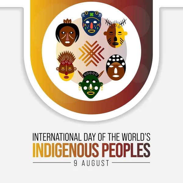Παγκόσμια Ημέρα Των Ιθαγενών Παρατηρείται Κάθε Χρόνο Στις Αυγούστου Για — Διανυσματικό Αρχείο