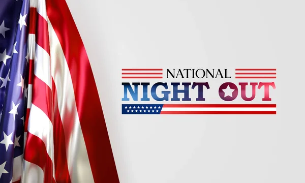National Night out (NNO) is observed every year in August, it is an annual community building campaign that promotes police-community partnerships and neighborhood camaraderie. 3D Rendering