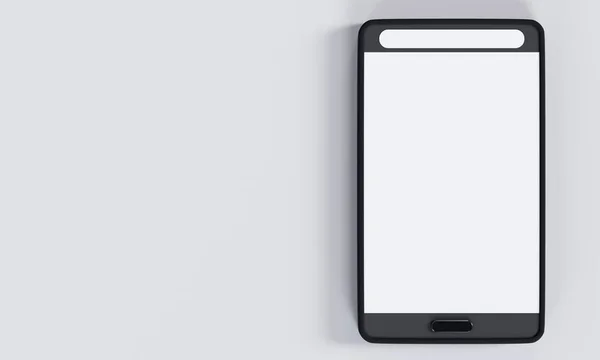 Модель Мобильного Телефона Изолирована Белом Фоне Рендеринг — стоковое фото