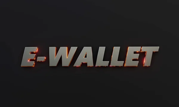 Slovo Wallet Napsáno Tmavém Pozadí Filmovým Neonovým Textovým Efektem Vykreslování — Stock fotografie