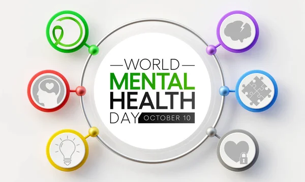 Journée Santé Mentale Est Célébrée Chaque Année Octobre Une Maladie — Photo