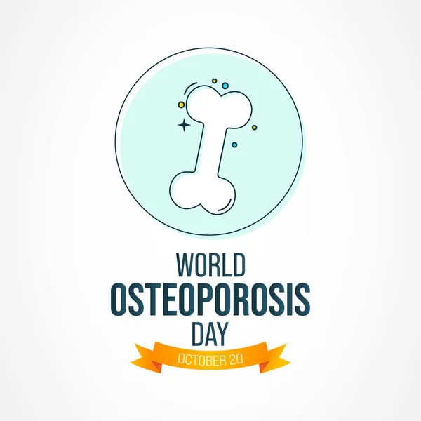 stock vector World Osteoporosis day is observed every year on October 20, dedicated to raising global awareness of the prevention, diagnosis and treatment of osteoporosis and metabolic bone disease. Vector art