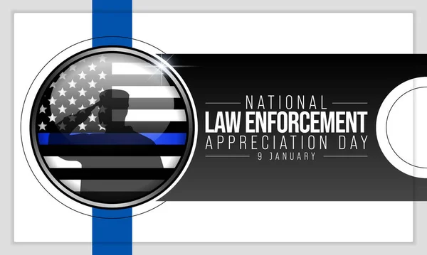 Stock vector Law enforcement appreciation day (LEAD) is observed every year on January 9, to thank and show support to our local law enforcement officers who protect and serve. vector illustration